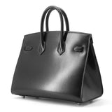 Hermes Birkin Sellier Black Box Calf Leather Size 25
