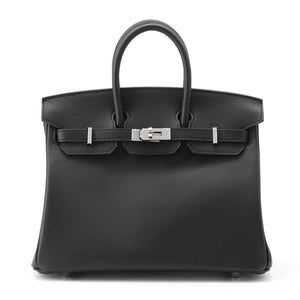 Hermes Birkin Black Swift Leather Size 25
