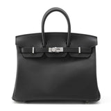 Hermes Birkin Black Swift Leather Size 25