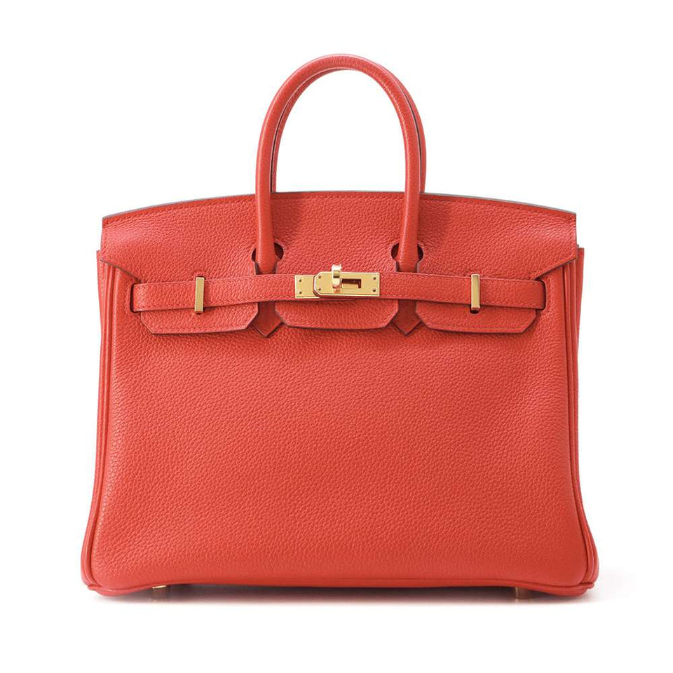 Hermes Birkin Rouge Coeur Togo Leather Size 25