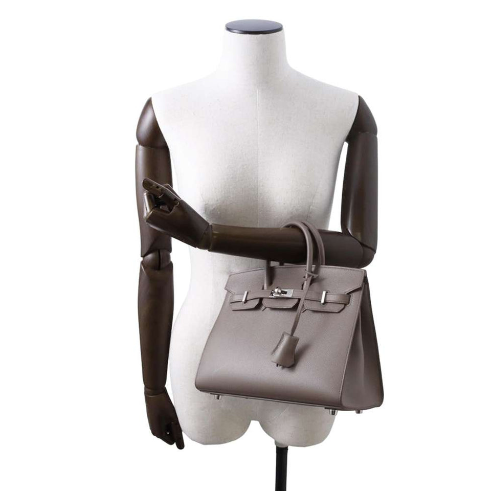 Hermes Birkin Sellier Etain Epsom Size 25