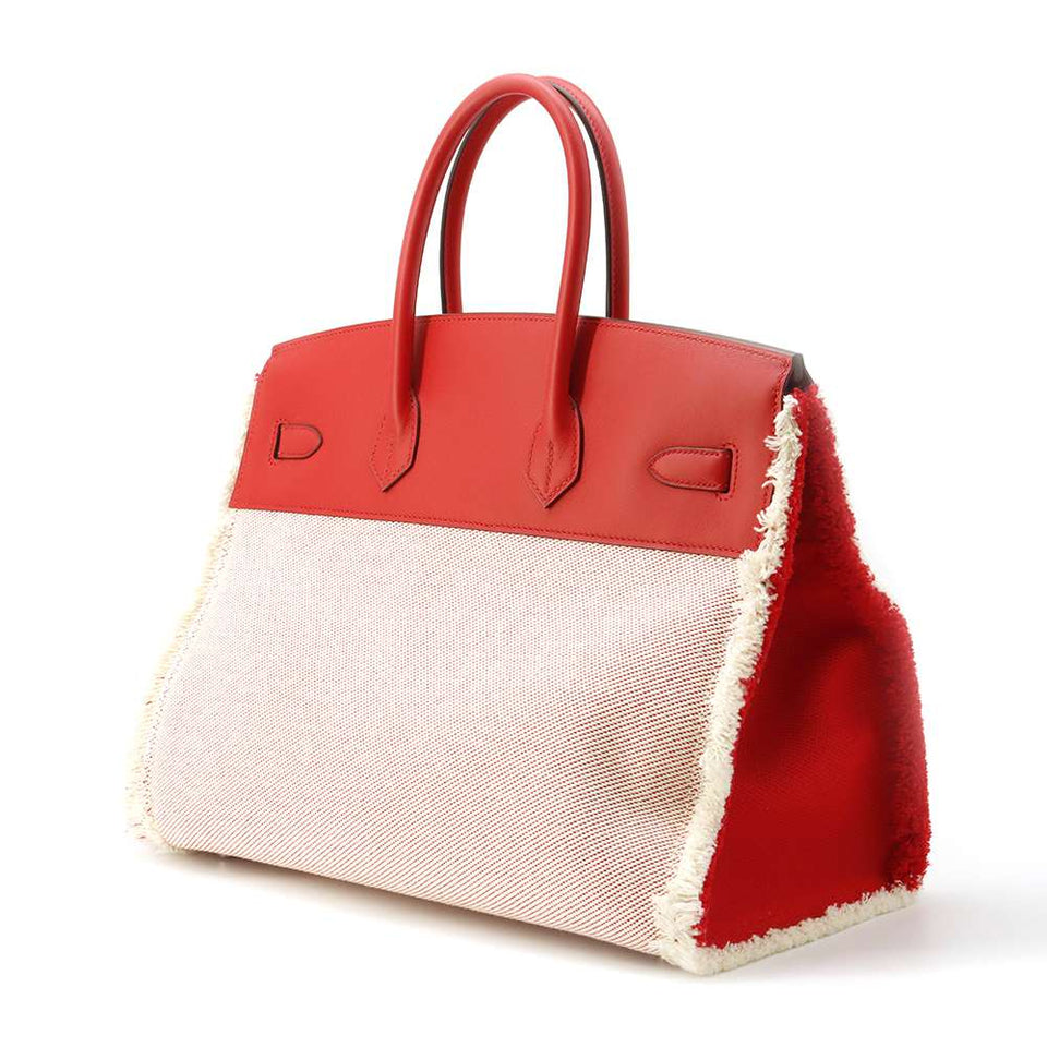 Hermes Birkin Frey Frey Rouge Coeur Swift Leather Twill Ash Size 35