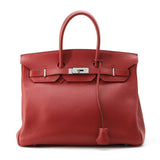 Hermes Birkin Rouge Casaque Taurillon Clemence Size 35