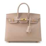 Hermes Birkin Sellier Etoupe Epsom Size 25