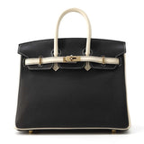 Hermes Birkin SPO Black/ Craie Togo Leather Size 25