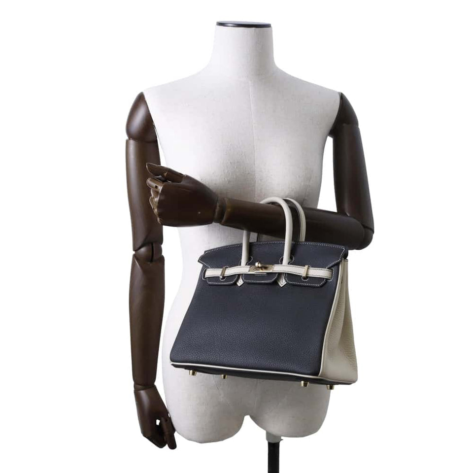 Hermes Birkin SPO Black/ Craie Togo Leather Size 25