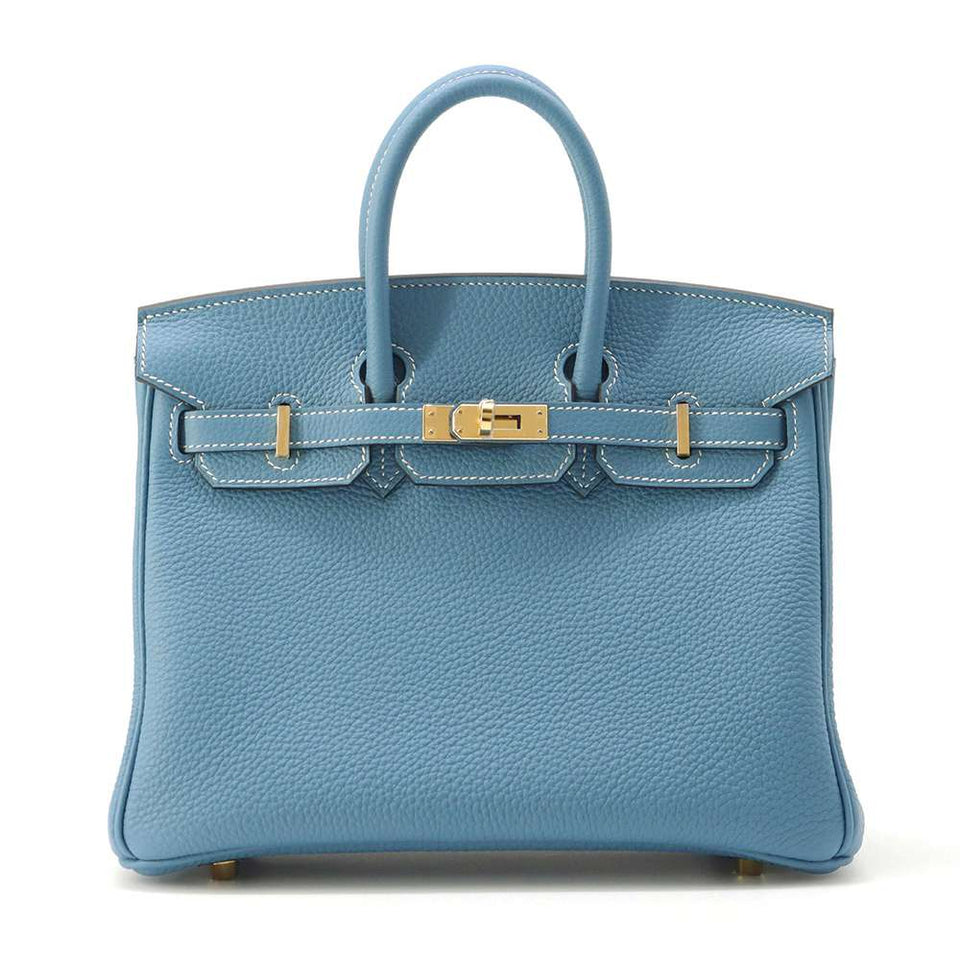 Hermes Birkin New Blue Jean Togo Leather Size 25