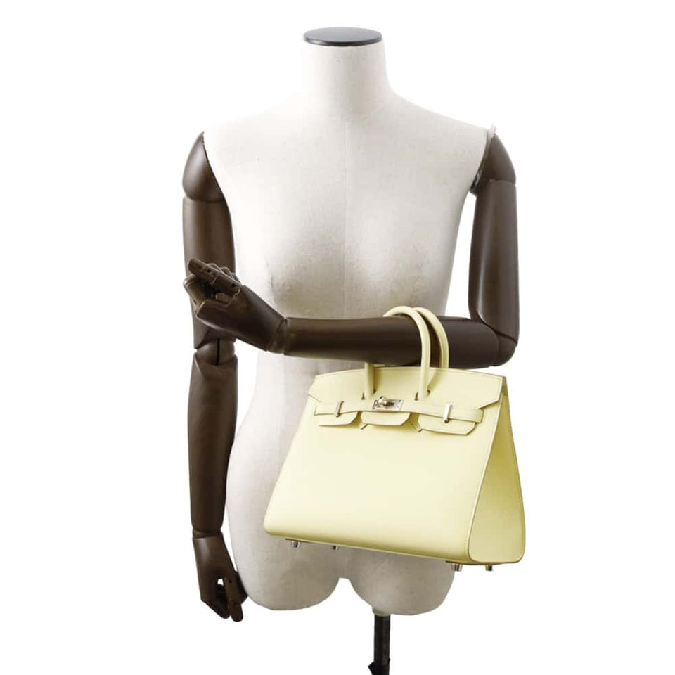 Hermes Birkin Sellier Jaune Milton Epsom Size 25