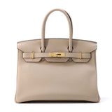 Hermes Birkin Gris Tourterelle Togo Leather Size 30