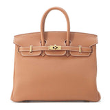 Hermes Birkin Verso Gold/ Graphite Togo Leather Size 25