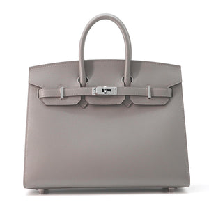 Hermes Birkin Sellier Gris Meyer Veau Madame Size 25