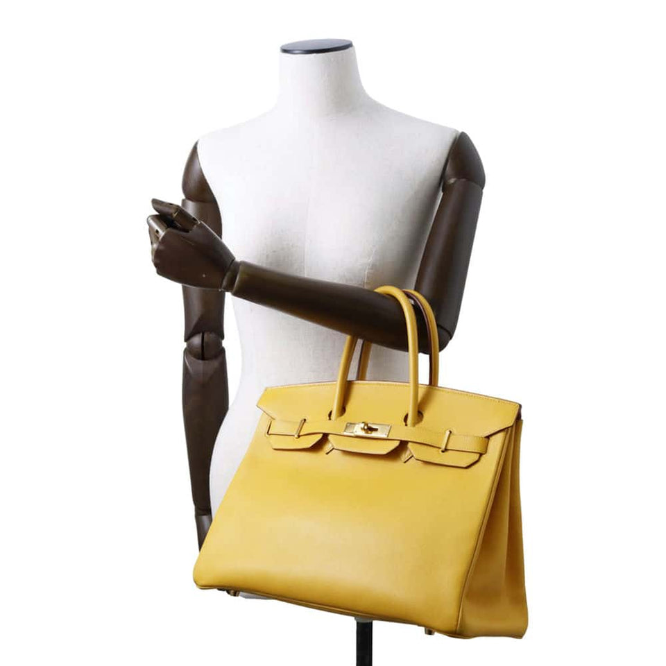 Hermes Birkin Yellow Courchevel Size 35