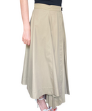 Dior Beige Pleated Cargo Maxi Wrap Skirt - 8