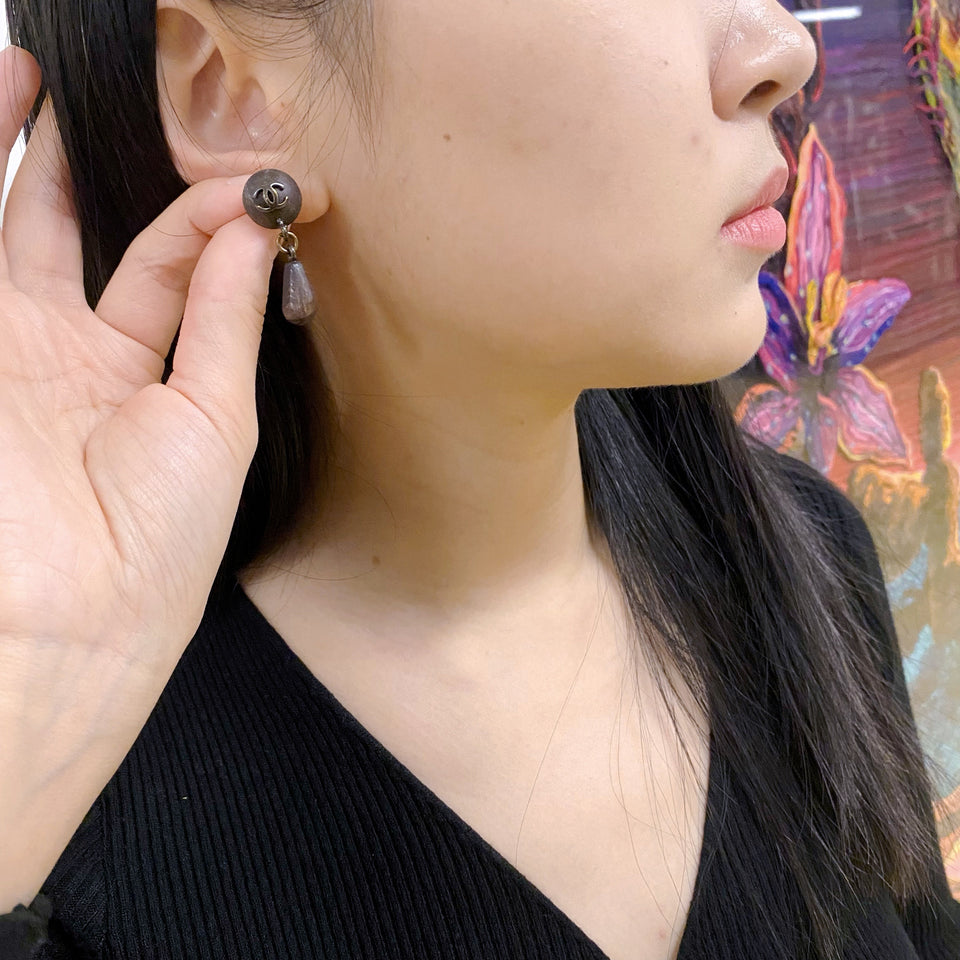 Chanel Wooden Earrings