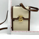 Luxury Burberry  TB Canvas Robin Crossbody Bag Brown bb8547cc