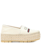 Gucci Logo Platform Canvas Espadrilles