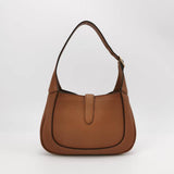 Gucci Jackie 1961 Tan Brown Pebbled Leather Bag Small