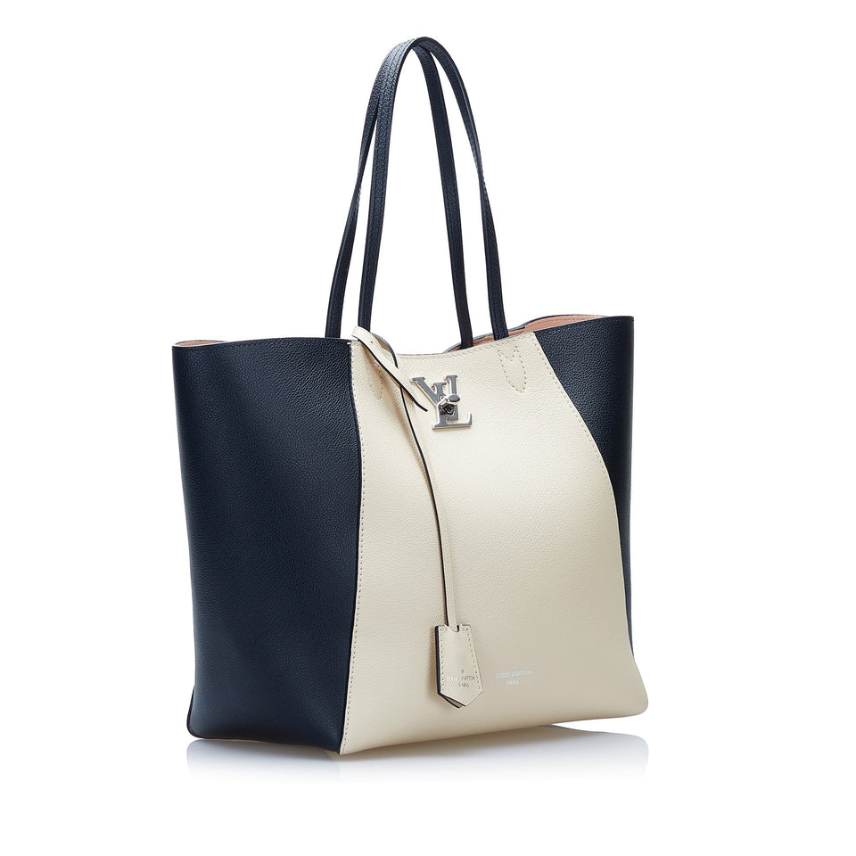 Louis Vuitton Lockme Cabas White Handbag
