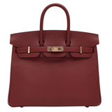 Hermes25cm Birkin HSS Rouge H/ Rose Chèvre Rose Gold Hardware