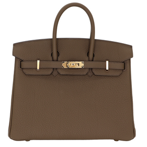 Hermes25cm Birkin Verso Toundra/ Blanc Togo Leather Gold Hardware