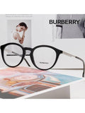 Luxury Burberry Eyewear Blue Light Lens Round Eyeglasses Black