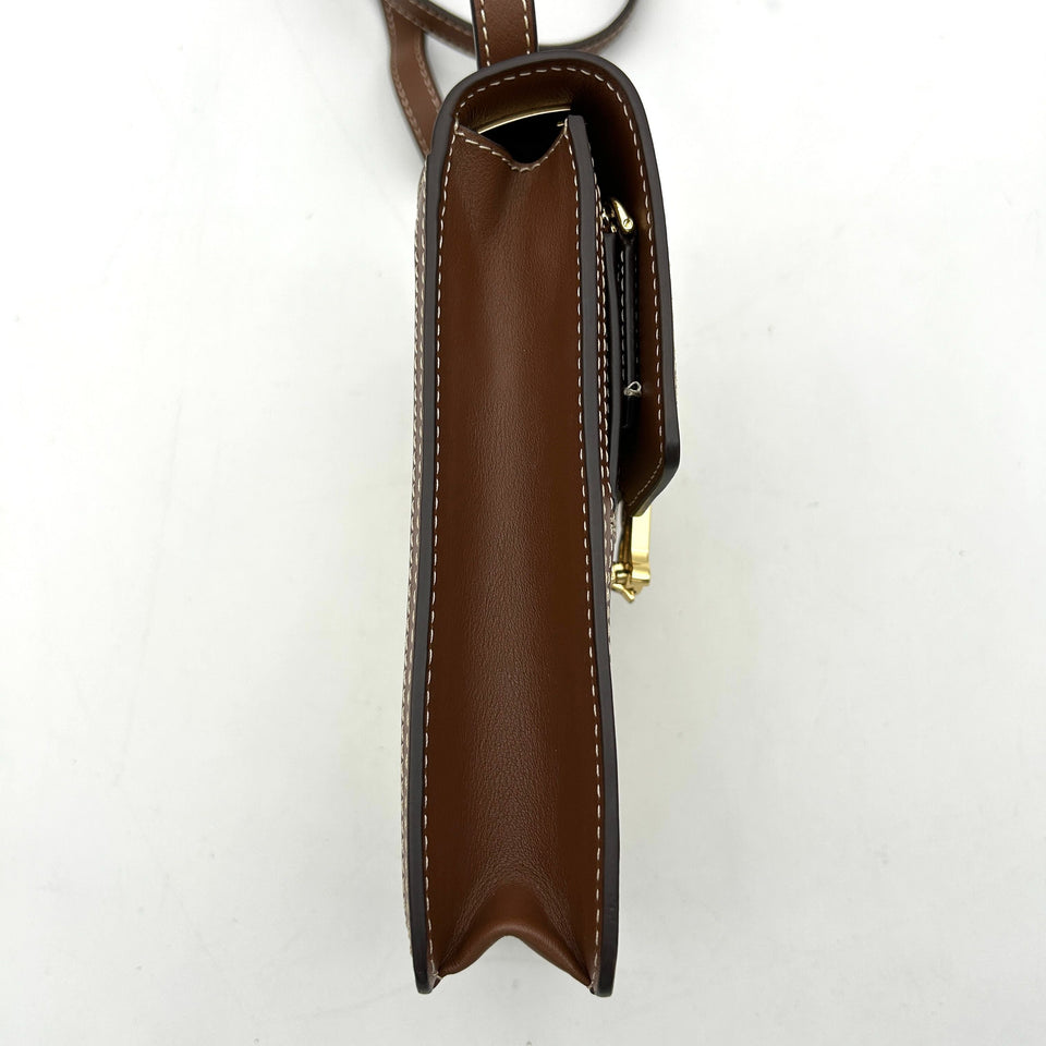 Luxury Burberry  TB Canvas Robin Crossbody Bag Brown bb8547cc