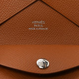 Hermes Epsom Calvi Duo Card Case Gold