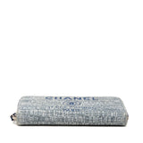 Chanel Deauville Tweed Leather Long Wallet