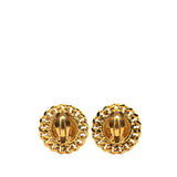 Chanel Gold Plated Coco Mark Matelassé Chain Earrings