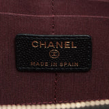 Chanel Quilted Caviar Long Wallet Clutch with Chain Black