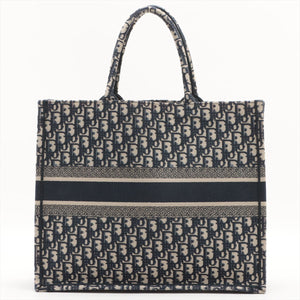 Christian Dior Large Navy Oblique Book Tote Bag
