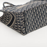 Christian Dior Large Navy Oblique Book Tote Bag
