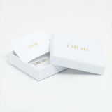 Dior Round CD Pink Rhinestone Earrings (Costume Jewellery)