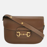 Gucci 1955 Horsebit Shoulder Bag Caramel Brown Small Leather