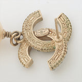 ITEM 21 - Chanel Large Coco Mark CC Piercing Earring Pearl and Diamontes