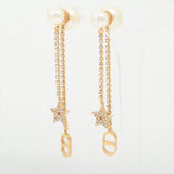 Dior Tribale Pearl Drop Earrings (Costume Jewellery)