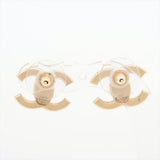Chanel Coco Logo Gold Rhinestone Earrings Costume Jewellery