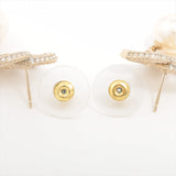 Chanel Coco Logo Pearl Drop Rhinestone Earrings Costume Jewellery