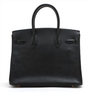 Hermes Birkin 30 Ardennes Black - Stamp E Square