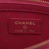 Chanel Matelasse Lambskin Pink Clutch Case bag
