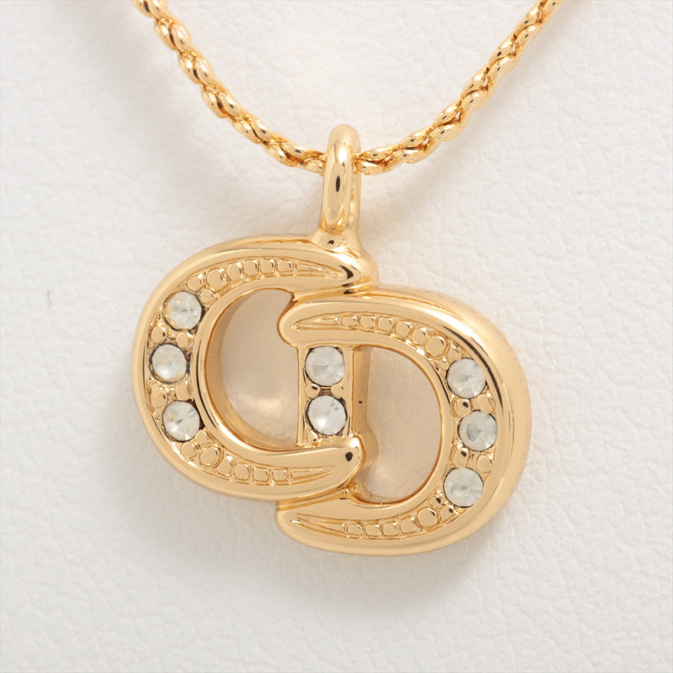 Christian Dior CD Logo Gold Necklace Costume Jewellery