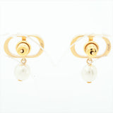 Christian Dior CD Petit Pearl Gold Earrings Costume Jewellery