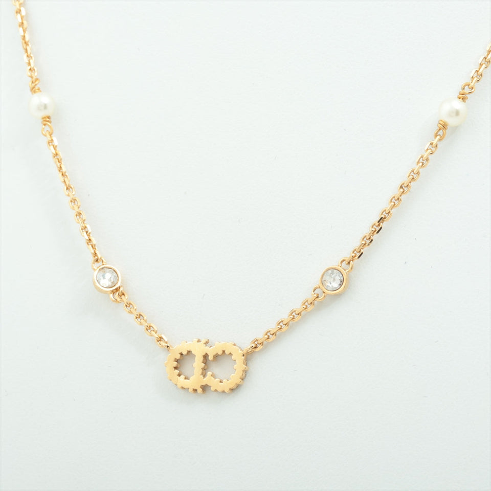 Christian Dior Clair De Lune Gold Pearl Rhinestone Necklace Costume Jewellery