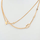 Christian Dior CD Star Rhinestone Gold Necklace Costume Jewellery