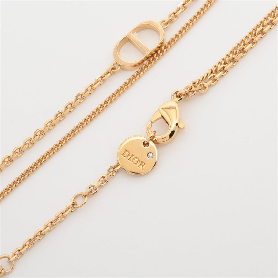 Christian Dior CD Star Rhinestone Gold Necklace Costume Jewellery