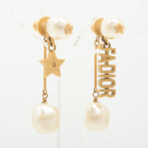 Christian Dior J'ADior Star Gold Pearl Drop Earrings Costume Jewellery
