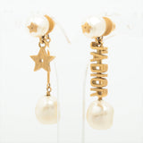 Christian Dior J'ADior Star Gold Pearl Drop Earrings Costume Jewellery