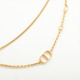 Christian Dior Star Rhinestone CD Gold Necklace Costume Jewellery