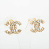 Chanel Coco Logo Gold Pearl Earrings Costume Jewellery 2024