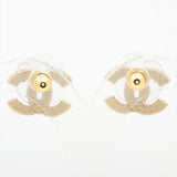 Chanel Coco Logo Gold Pearl Earrings Costume Jewellery 2024